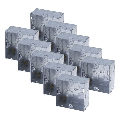 metal boxes for sockets|1 gang metal back box.